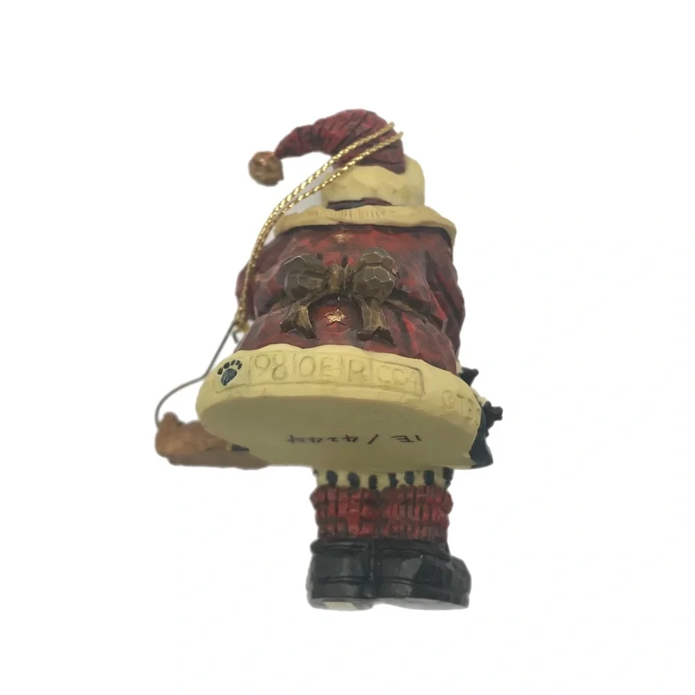 Boyds Collection Shelf Sitting Santa Figurine Handmade Christmas Ornament‎ w/Box